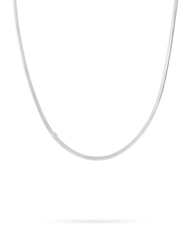 Masai 18K Gold Necklace with Diamond Stations